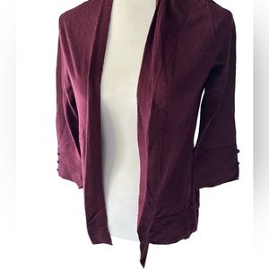 EVOLUTION cranberry NWOT cardigan size Med